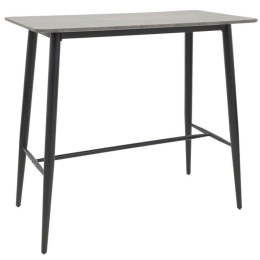 Τραπέζι Μπαρ Senso 273-000014 120x60x103cm Grey-Black Mdf,Μέταλλο