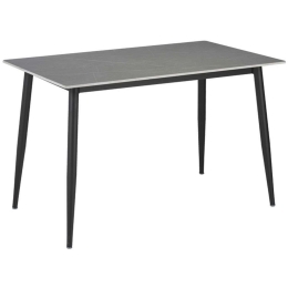 Τραπέζι Gustas 278-000004 120x60x75cm Marble Effect Grey-Black Πέτρα,Μέταλλο
