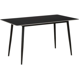 Τραπέζι Gustas 278-000009 160x90x75cm Marble Effect Black Πέτρα,Μέταλλο