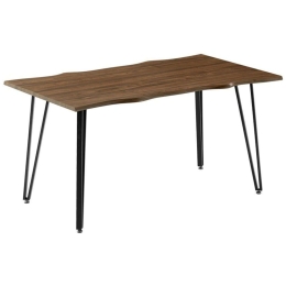 Τραπέζι Izzac 278-000011 140x80x76cm Sonoma-Black Mdf,Μέταλλο