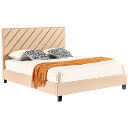 Κρεβάτι Franky (Για Στρώμα 160x200cm) 279-000007 206x166x116,5cm Beige Διπλό