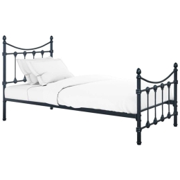 Κρεβάτι Beowulf (Για Στρώμα 90x190cm) 285-000016 190x90x102cm Black Μονό