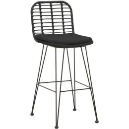Σκαμπό Μπαρ Naoki 286-000002 46x56x110cm Black