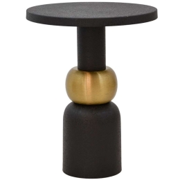Τραπεζάκι Βοηθητικό Enville 287-000001 Φ51x62,5cm Black-Gold