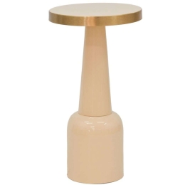 Τραπεζάκι Βοηθητικό Easyful 287-000008 Φ36x58cm Cream-Gold