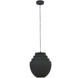 Φωτιστικό Οροφής Kelsy 287-000012 Φ30x122cm E27 25W Black Inart