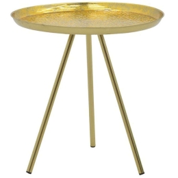 Τραπεζάκι Βοηθητικό Jacksie 287-000015 Φ41x43,5cm Grey-Gold