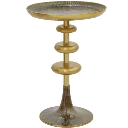 Τραπεζάκι Βοηθητικό Trego 287-000020 Φ39x55cm Gold-Black