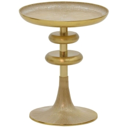 Τραπεζάκι Βοηθητικό Trego I 287-000021 Φ33x42cm Gold-White