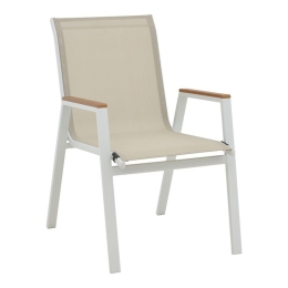 Πολυθρόνα Azelie 288-000002 77x55x94cm White-Beige