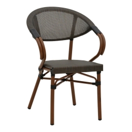 Πολυθρόνα Isaia 289-000002 57x57x83cm Walnut-Black