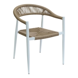 Πολυθρόνα Fagen 289-000019 56x60x78cm White-Natural