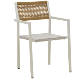 Πολυθρόνα Savor 291-000017 55x58x63cm White-Natural