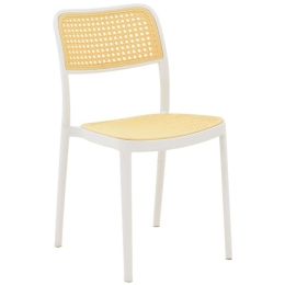 Καρέκλα Westley 292-000001 55x47x81cm Natural-White Πολυπροπυλένιο