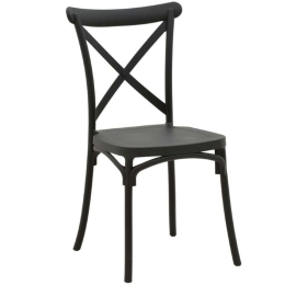 Καρέκλα Crossie 292-000008 51x48x90cm Black Πολυπροπυλένιο