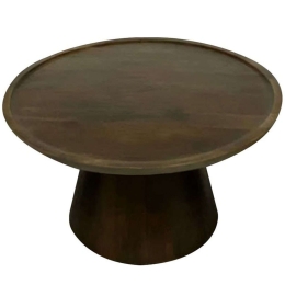 Τραπέζι Σαλονιού Aliki 297-000012 Φ90x40cm Walnut