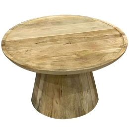 Τραπέζι Σαλονιού Aliki 297-000013 Φ90x40cm Natural