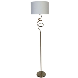 Φωτιστικό Δαπέδου Quanfy 300-000015 Φ40x180cm Ε27 60W Gold-Cream Inart