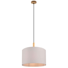 Φωτιστικό Οροφής Korba 301200101 1xE27 60W Φ40cm 150cm Natural-White Trio Lighting Ξύλο