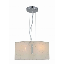 Φωτιστικό Οροφής Spirelli 304400201 Decorated White Trio Lighting Μέταλλο,Γυαλί