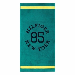 Πετσέτα Θαλάσσης Training Jungle Green Tommy Hilfiger Θαλάσσης 90x180cm 100% Βαμβάκι