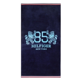 Πετσέτα Θαλάσσης Βελουτέ King Navy Tommy Hilfiger Θαλάσσης 90x170cm 100% Βαμβάκι