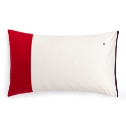 Μαξιλαροθήκη Tailor 220142 Red Tommy Hilfiger 50X80 100% Βαμβακερό Περκάλι