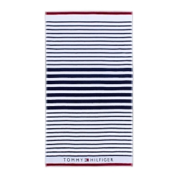 Πετσέτα Θαλάσσης Sailor Navy Tommy Hilfiger Θαλάσσης 100% Βαμβάκι
