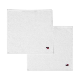 Πετσέτες Legend 220890 (Σετ 2τμχ) White Tommy Hilfiger Σετ Πετσέτες 30x30cm 100% Βαμβάκι