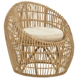 Πολυθρόνα Boria 309-000010 70x72x74cm Natural
