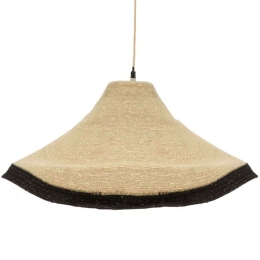 Φωτιστικό Οροφής Hatty 311-000014 Φ60x115cm E27 Natural-Black Inart