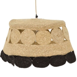 Φωτιστικό Οροφής Lozir 311-000017 Φ60x110cm 1xE27 10W Natural-Black Inart