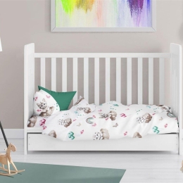Παπλωματοθήκη Βρεφική Kitten 560 Petrol DimCol 120x160cm 100% Βαμβάκι