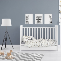 Πάπλωμα Βρεφικό Airforce 195 White-Grey DimCol 120x160cm 100% Βαμβάκι