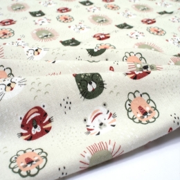 Πάνα Χασέ Big Cats 27 80X80 Light Olive DimCol 80x80cm 100% Βαμβάκι