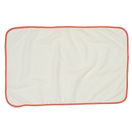Σελτεδάκι Βρεφικό Αδιάβροχο 134 Πουά White-Orange DimCol 50x80cm 100% Βαμβάκι