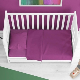 Σεντόνι Βρεφικό Solid 501 Dark Magenta DimCol Λίκνου 80x110cm 100% Βαμβάκι