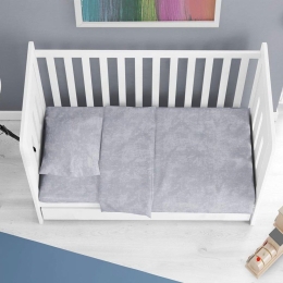 Παπλωματοθήκη Βρεφική Premium Shadow 621 Light Grey DimCol 120x160cm 100% Βαμβάκι