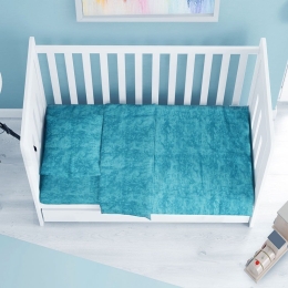 Παπλωματοθήκη Βρεφική Premium Shadow 620 Turquoise DimCol 120x160cm 100% Βαμβάκι