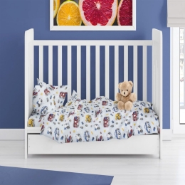 Πάπλωμα Βρεφικό Toys 46 Sky Blue DimCol 120x160cm 100% Βαμβακερή Φανέλα