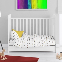 Πάπλωμα Βρεφικό Looney Tunes 38 White DimCol 120x160cm 100% Βαμβακερή Φανέλα