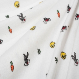 Πάνα Φανελένια Looney Tunes 38 White DimCol 80x80cm 100% Βαμβακερή Φανέλα