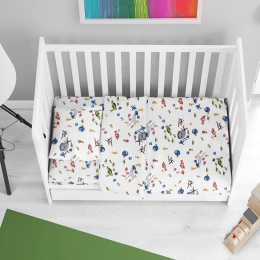 Σεντόνι Βρεφικό Nemo 31 White DimCol Λίκνου 80x110cm 100% Βαμβακερή Φανέλα