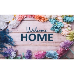 Πατάκι Εισόδου Gallery Welcome Home Flowers 012 45x75cm Beige-Multi Sdim 45X75