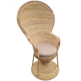 Πολυθρόνα Rea 314-000003 85x85x141cm Beige-Natural