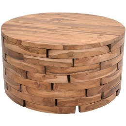 Τραπέζι Σαλονιού Wozy 315-000019 Φ90x45cm Natural