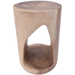 Σκαμπό Prank 315-000020 Φ30x45cm Natural
