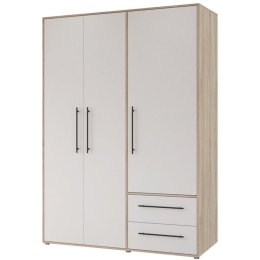 Ντουλάπα Tρίφυλλη Razol 318-000001 144,5x59x200cm White-Sonoma Τρίφυλλη