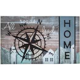 Πατάκι Εισόδου Ecomat 012 Compass Road Home 45X75cm Beige Sdim 45X75