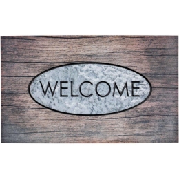 Πατάκι Εισόδου Ecomat 014 Welcome Wood 45X75cm Beige-Grey Sdim 45X75